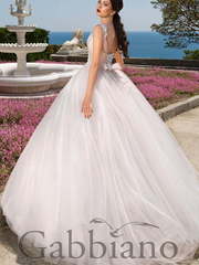 Свадебное платье Аланис. Силуэт Пышное. Цвет Белый / Молочный, оттенки Розового. Вид 2