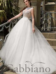 Свадебное платье Бирута. Силуэт Пышное. Цвет Белый / Молочный. Вид 1