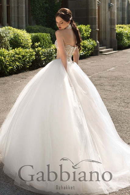 Свадебное платье Джаккет. Силуэт Пышное. Цвет Айвори / Капучино, Белый / Молочный. Вид 2