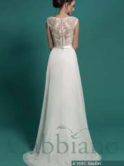 Свадебное платье Синклар. Силуэт Прямое. Цвет Белый / Молочный, Айвори / Капучино. Вид 2