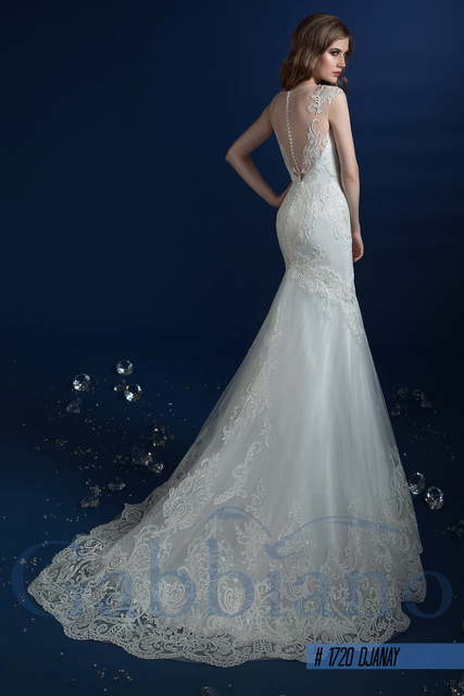 Свадебное платье Джанай. Силуэт Рыбка. Цвет Белый / Молочный. Вид 2