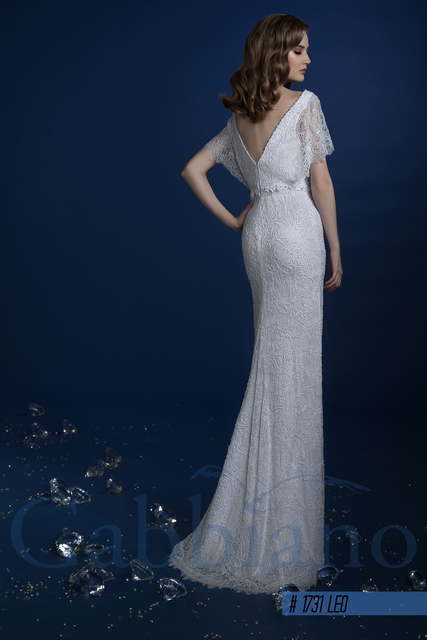 Свадебное платье Лео. Силуэт Прямое. Цвет Белый / Молочный. Вид 2