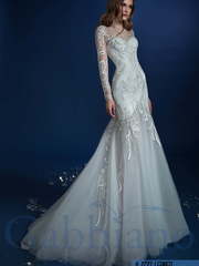 Свадебное платье Лернео. Силуэт Рыбка. Цвет Белый / Молочный. Вид 1