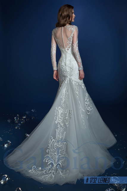 Свадебное платье Лернео. Силуэт Рыбка. Цвет Белый / Молочный. Вид 2