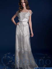 Свадебное платье Розельва. Силуэт Прямое. Цвет Белый / Молочный, Айвори / Капучино, Пепельный / Металлик. Вид 1