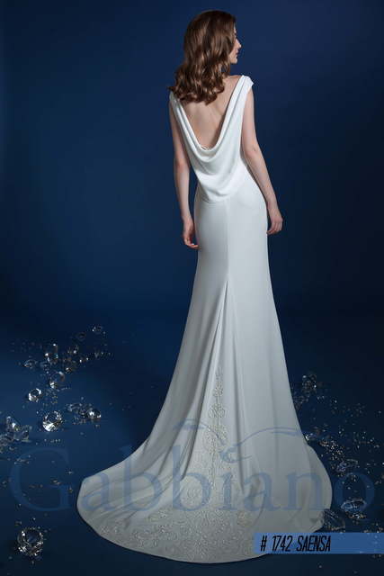 Свадебное платье Санса. Силуэт Прямое. Цвет Белый / Молочный. Вид 2