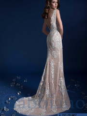 Свадебное платье Соландж. Силуэт Рыбка. Цвет Айвори / Капучино, оттенки Розового. Вид 2