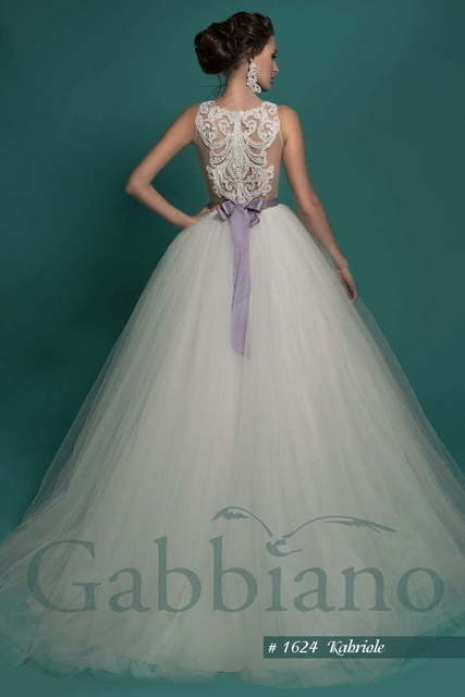 Свадебное платье Кабриоли. Силуэт Пышное. Цвет Белый / Молочный. Вид 2