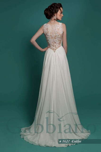 Свадебное платье Кейтлин. Силуэт Прямое. Цвет Белый / Молочный. Вид 2