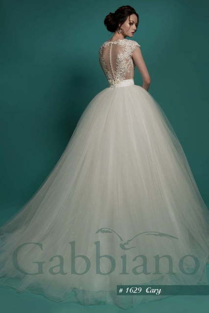 Свадебное платье Кэри. Силуэт Пышное. Цвет Айвори / Капучино, Белый / Молочный. Вид 2