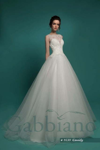 Свадебное платье Кэссиди. Силуэт Пышное. Цвет Айвори / Капучино, Персик / Оранжевый. Вид 3