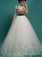 Свадебное платье Элла. Силуэт Пышное. Цвет Белый / Молочный, Красный / Марсала. Вид 1