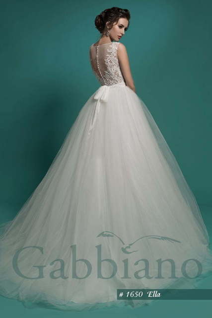 Свадебное платье Элла. Силуэт Пышное. Цвет Белый / Молочный, Красный / Марсала. Вид 2