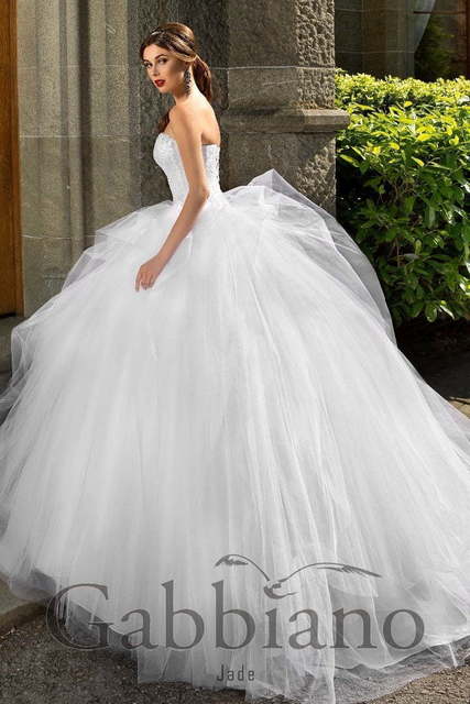 Свадебное платье Жаде. Силуэт Пышное. Цвет Белый / Молочный. Вид 2