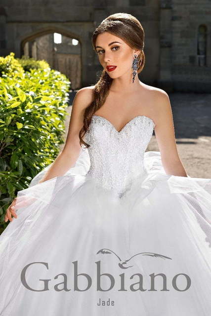 Свадебное платье Жаде. Силуэт Пышное. Цвет Белый / Молочный. Вид 3