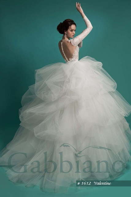 Свадебное платье Валентайн. Силуэт Пышное. Цвет Белый / Молочный. Вид 2