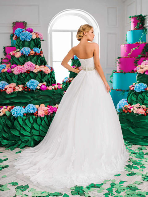 Свадебное платье Sandi. Силуэт Пышное. Цвет Белый / Молочный. Вид 2