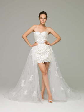 Свадебное платье Rose. Силуэт Прямое. Цвет Белый / Молочный. Вид 1