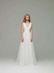 Свадебное платье Erica. Силуэт Прямое. Цвет Белый / Молочный. Вид 1