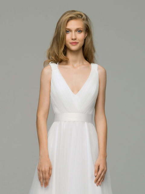 Свадебное платье Erica. Силуэт Прямое. Цвет Белый / Молочный. Вид 3