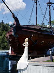 Свадебное платье Amberes. Силуэт Прямое, Рыбка. Цвет Белый / Молочный. Вид 2