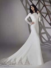 Свадебное платье Barcli. Силуэт Прямое, Рыбка. Цвет Белый / Молочный. Вид 1