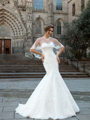 Свадебное платье Efimia. Силуэт Рыбка. Цвет Белый / Молочный. Вид 1