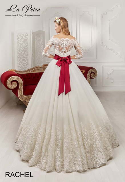 Свадебное платье Rachel. Силуэт Пышное. Цвет Айвори / Капучино, Белый / Молочный. Вид 2