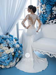 Свадебное платье Lidia. Силуэт Прямое, Рыбка. Цвет Белый / Молочный, Айвори / Капучино. Вид 2