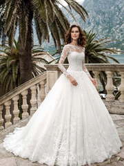 Свадебное платье Magnolia. Силуэт Пышное. Цвет Белый / Молочный. Вид 1