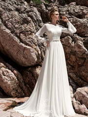 Свадебное платье Magdeline. Силуэт Прямое. Цвет Белый / Молочный. Вид 1