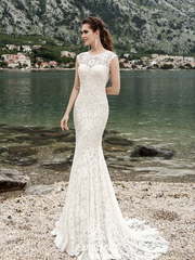 Свадебное платье Melissa. Силуэт Прямое, Рыбка. Цвет Белый / Молочный. Вид 1