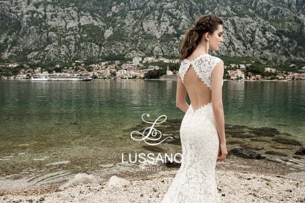 Свадебное платье Melissa. Силуэт Рыбка, Прямое. Цвет Белый / Молочный. Вид 3