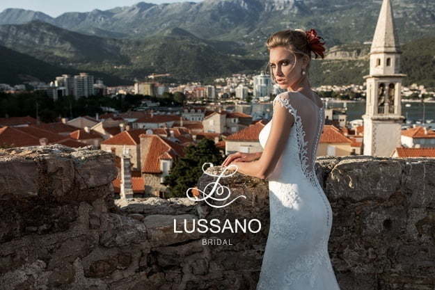 Свадебное платье Mellany. Силуэт Рыбка, Прямое. Цвет Белый / Молочный. Вид 3