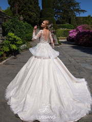 Свадебное платье Devin. Силуэт Пышное. Цвет Белый / Молочный, Айвори / Капучино, оттенки Розового. Вид 2