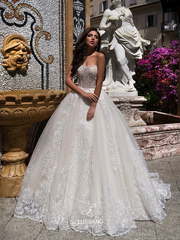 Свадебное платье Diana. Силуэт Пышное. Цвет Белый / Молочный, Айвори / Капучино. Вид 1