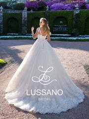 Свадебное платье Dellen. Силуэт Пышное. Цвет Белый / Молочный, Айвори / Капучино, оттенки Розового. Вид 2