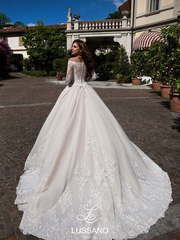 Свадебное платье Di. Силуэт Пышное. Цвет Белый / Молочный, оттенки Розового. Вид 2