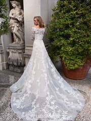 Свадебное платье Delisa. Силуэт Прямое, Рыбка. Цвет Белый / Молочный, Айвори / Капучино. Вид 2