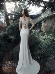 Свадебное платье Борнео. Силуэт Прямое, Рыбка. Цвет Белый / Молочный. Вид 2