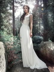 Свадебное платье Критта. Силуэт Прямое. Цвет Белый / Молочный. Вид 1