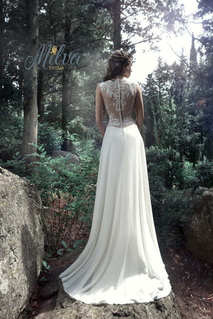 Свадебное платье Критта. Силуэт Прямое. Цвет Белый / Молочный. Вид 2