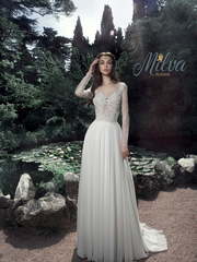 Свадебное платье Ницца. Силуэт Прямое. Цвет Белый / Молочный. Вид 1