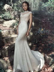 Свадебное платье Андалусия. Силуэт Прямое, Рыбка. Цвет Белый / Молочный, Айвори / Капучино, Персик / Оранжевый. Вид 1