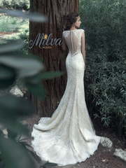 Свадебное платье Альбена. Силуэт Прямое. Цвет Белый / Молочный. Вид 2