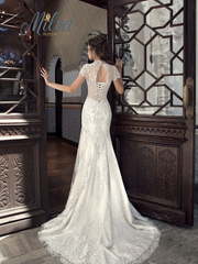 Свадебное платье Ланта. Силуэт Прямое, Рыбка. Цвет Белый / Молочный. Вид 2