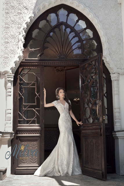 Свадебное платье Ланта. Силуэт Рыбка, Прямое. Цвет Белый / Молочный. Вид 4