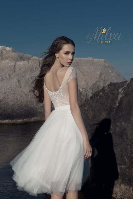 Свадебное платье Коста. Силуэт Прямое. Цвет Айвори / Капучино, Белый / Молочный. Вид 2