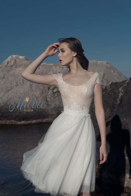 Свадебное платье Коста. Силуэт Прямое. Цвет Айвори / Капучино, Белый / Молочный. Вид 3