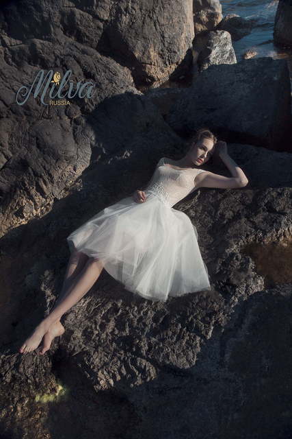 Свадебное платье Коста. Силуэт Прямое. Цвет Айвори / Капучино, Белый / Молочный. Вид 4